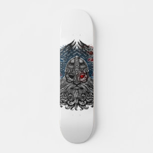 Odin ravens en swords Viking Mythology USA vlag Skateboard