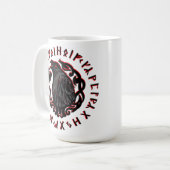 Odin Ravens Huginn Muninn VEGVISIR Koffiemok (Voorkant links)