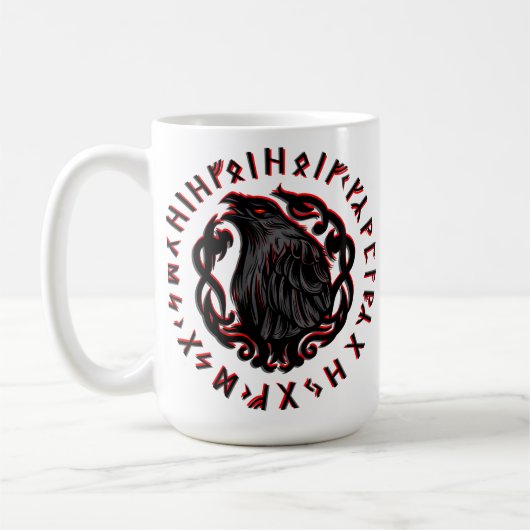 Odin Ravens Huginn Muninn VEGVISIR Koffiemok (Links)