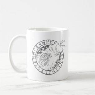 Odin Ravens Huginn Muninn Viking Runische Cirkel Koffiemok