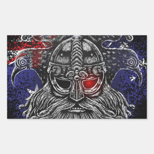 Odin ravens swords Viking Mythology Australia vlag Rechthoekige Sticker