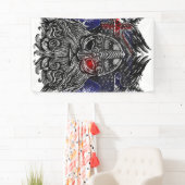 Odin ravens swords Viking Mythology Australia vlag Spandoek (Insitu)