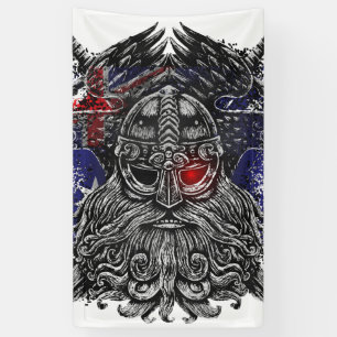 Odin ravens swords Viking Mythology Australia vlag Spandoek