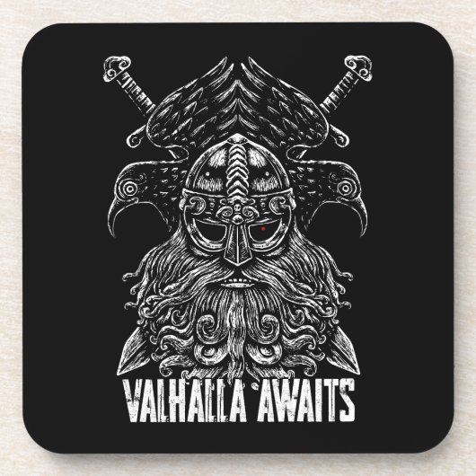 Odin ravens Viking Mythology Valhalla wacht op Bier Onderzetter (Voorkant)