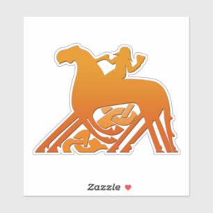 Odin Riding over Sleipner Viking Mythology Sticker