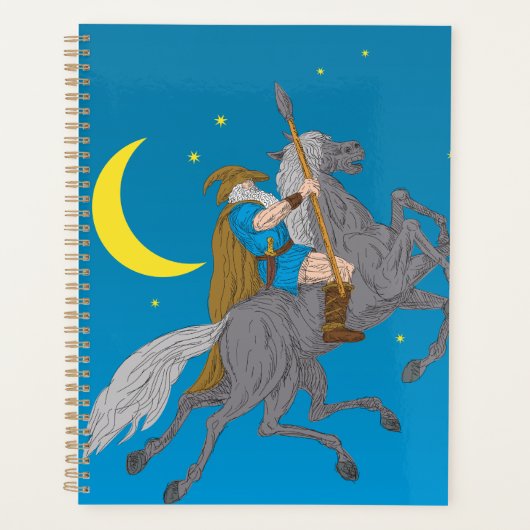 Odin Riding Sleipnir Norse Mythologie Vive Dieu (Devant)