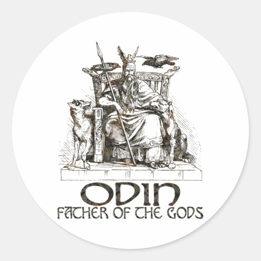 Odin Ronde Sticker (Voorkant)