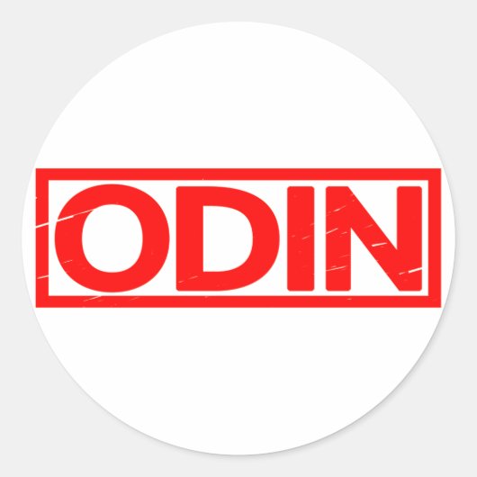 Odin Stamp Ronde Sticker (Voorkant)