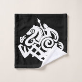 Odin sur la silhouette de Sleipnir (Gant de toilette)
