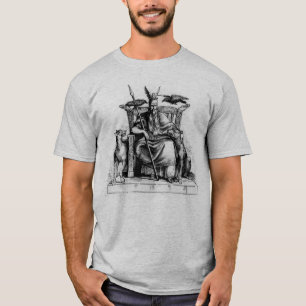 Odins raven op zijn stenen troon viking mythologie t-shirt