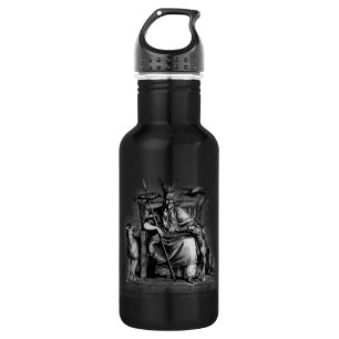 Odins raven op zijn stenen troon viking mythologie waterfles