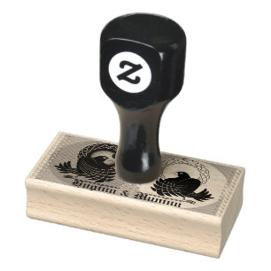 Odin's Ravens Huginn en Muninn Rubberstempel