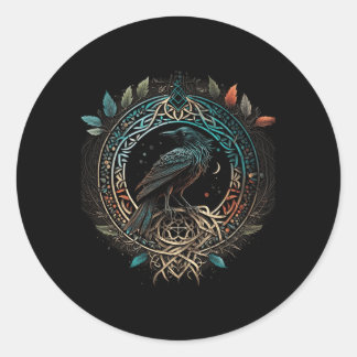 Odin's vogel Noord-Valhalla Noordse mythologie Ronde Sticker