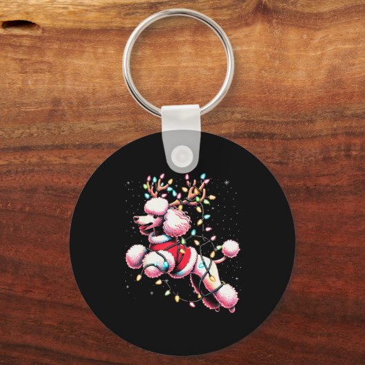 Odle Santa Christmas Tree Lights, Funny Ugly Pajam Sleutelhanger (Voorkant)