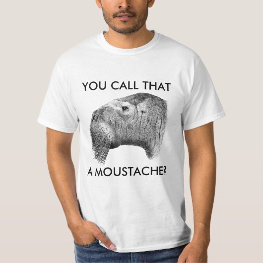 Odobenus rosmarus - Mustache T-shirt (Voorkant)