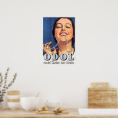 ODOL Toothpaste Pearl White Teeth German Retro Poster (Keuken)