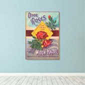 Odor Rozen Witch-Hazel LabelFrankfort, NY Canvas Afdruk (Insitu (Houten vloer))