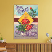 Odor Rozen Witch-Hazel LabelFrankfort, NY Canvas Afdruk (Insitu (Woonkamer))