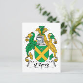 O'Dowd Family Crest Briefkaart (Staand voorkant)