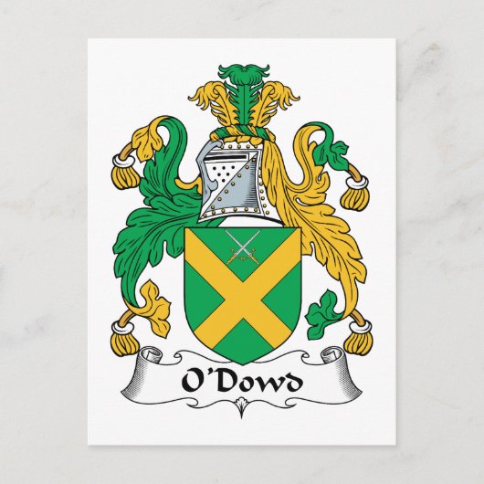 O'Dowd Family Crest Briefkaart (Voorkant)
