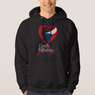 Odry Tsjechië Heart Flag Lion Coat of Arm Em Hoodie