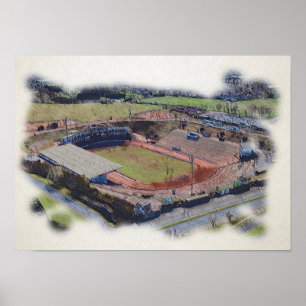 Odsal Stadium, Bradford Lucht Kunst Poster