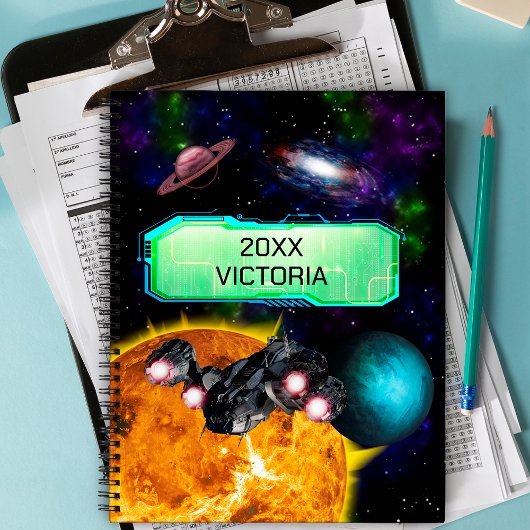 Odyssée spatiale futuriste, vaisseau spatial perso