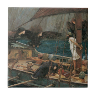 Odysseus en de Sirenen door John William Waterhous Tegeltje