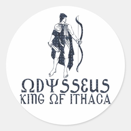 Odysseus Ronde Sticker (Voorkant)