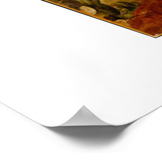 Oedipus en de sfinx van Gustave Moreau Poster (Hoek)