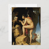 Oedipus en de Sphinx, 1808 Briefkaart (Voorkant / Achterkant)