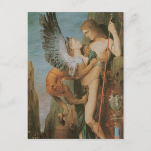 Oedipus en Sphinx Briefkaart