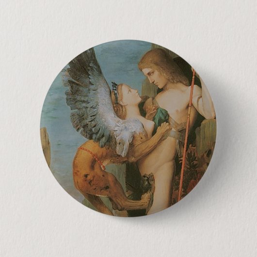 Oedipus en Sphinx Ronde Button 5,7 Cm (Voorkant)