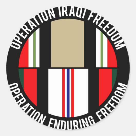 OEF - OIF RONDE STICKER (Voorkant)
