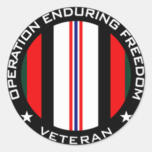 OEF Veteran Ronde Sticker