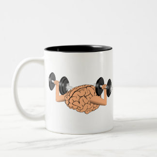 Oefen het brein uit tweekleurige koffiemok
