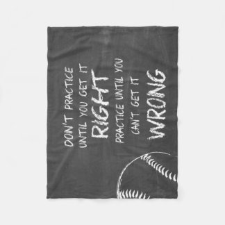 Oefen motivatie voor honkbal fleece deken