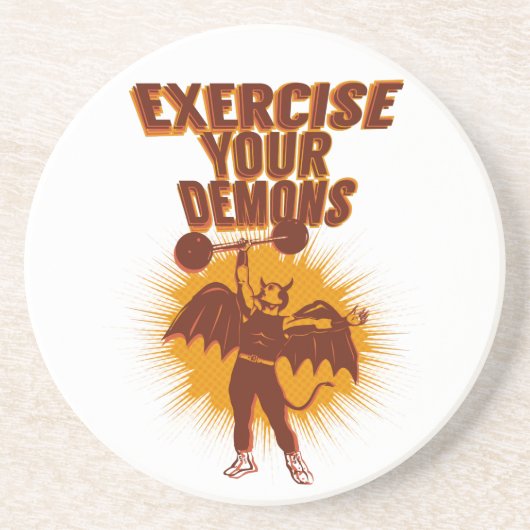Oefen uw demon uit zandsteen onderzetter (Voorkant)