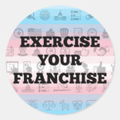 Oefen uw franchise Stickers TRANS PRIDE (Voorkant)