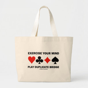Oefen uw Mind Speel Dubbele Brug uit Grote Tote Bag