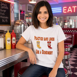 Oefen Veilige Lunch – Gebruik een Uitje Funny T-shirt