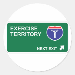 Oefen volgende afsluiten ronde sticker