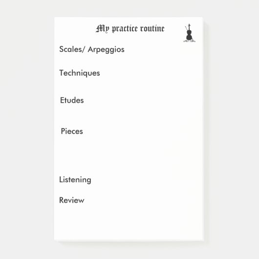 Oefenherinnering Post-it® Notes (Voorkant)