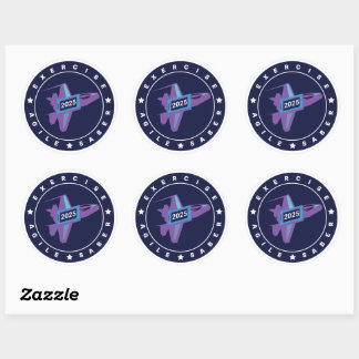 Oefening Agile Saber 6 stickerblad Ronde Sticker