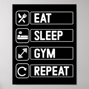 Oefening Bodybuilding Gym Poster