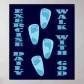 Oefening dagelijks - Loop met God (Matt 11:28-30) Poster (Voorkant)