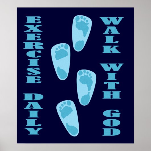 Oefening dagelijks - Loop met God (Matt 11:28-30) Poster (Voorkant)