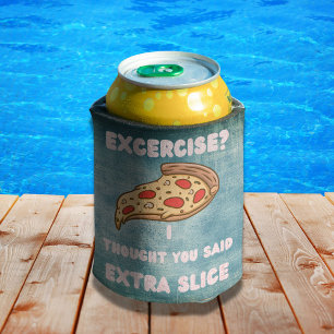 Oefening die ik dacht dat je extra plak pizza pun  blikjeskoeler