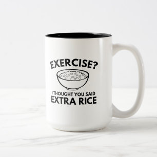 Oefening? Extra rijst Tweekleurige Koffiemok