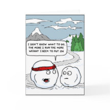 Oefening Frosty Snowman Funny Card